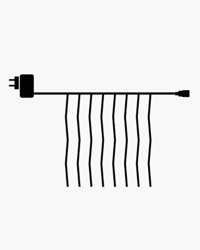 Sirius Top-Line Lyskæde Gardin B 110 x L 100 cm - 100 LED lys - Varm hvid