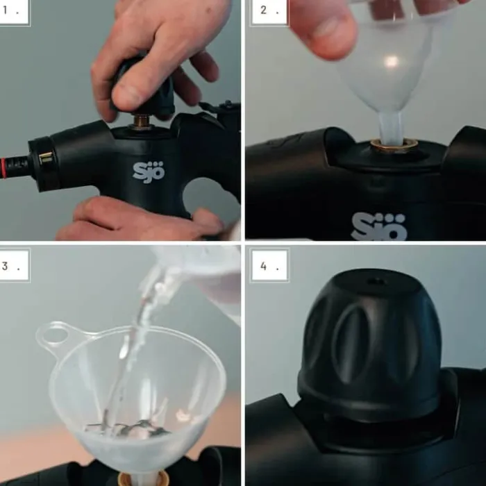 Sjö Damprenser 350 ml - Højtryksdamp - Inkl. 9 tilbehørsdele
