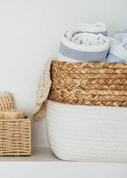 SKAGEN living Badelagen B 100 x L 180 cm - Bomuld - Hvid/blå