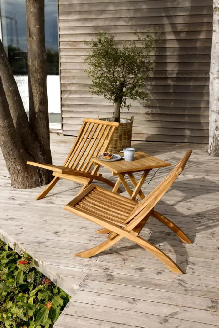 SKAGEN living Blåvand Loungestol H 74 x B 80 x L 51 cm - Teaktræ - Natur
