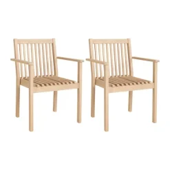 SKAGEN living Gilleleje Havestol - 2 stk. H 85 x B 56 x L 60 cm - Akacietræ - Natur