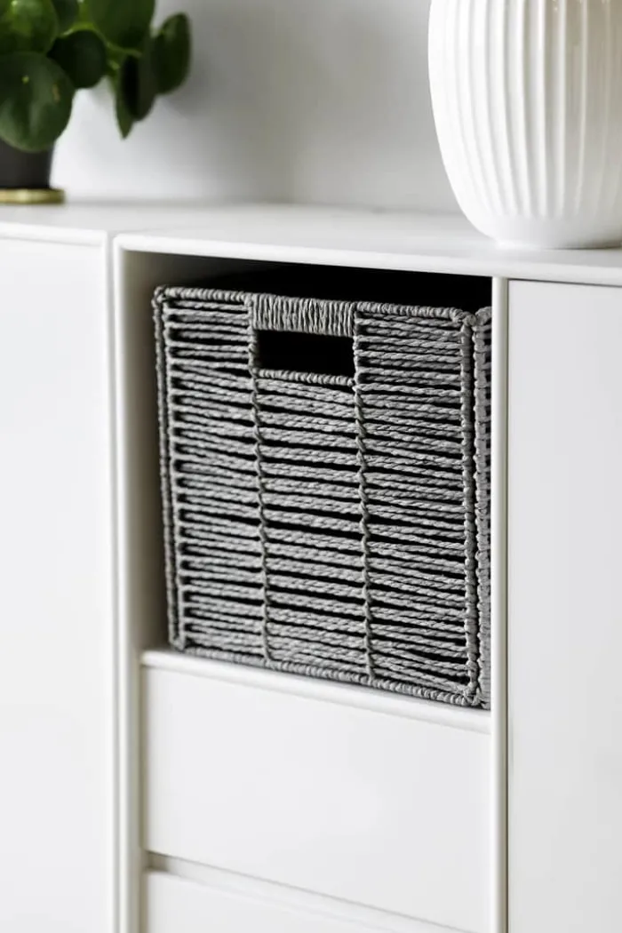 SKAGEN living Kurv H 30 x B 30 x L 30 cm - Papirflet/metal - Grå