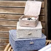 SKAGEN living Kurv med låg H 10 x B 20 cm - Søgræs - Sand