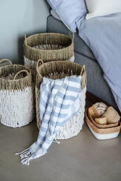 SKAGEN living Kurv Ø 30 x H 42 cm - Bomuldsreb/vandhyacint - Natur