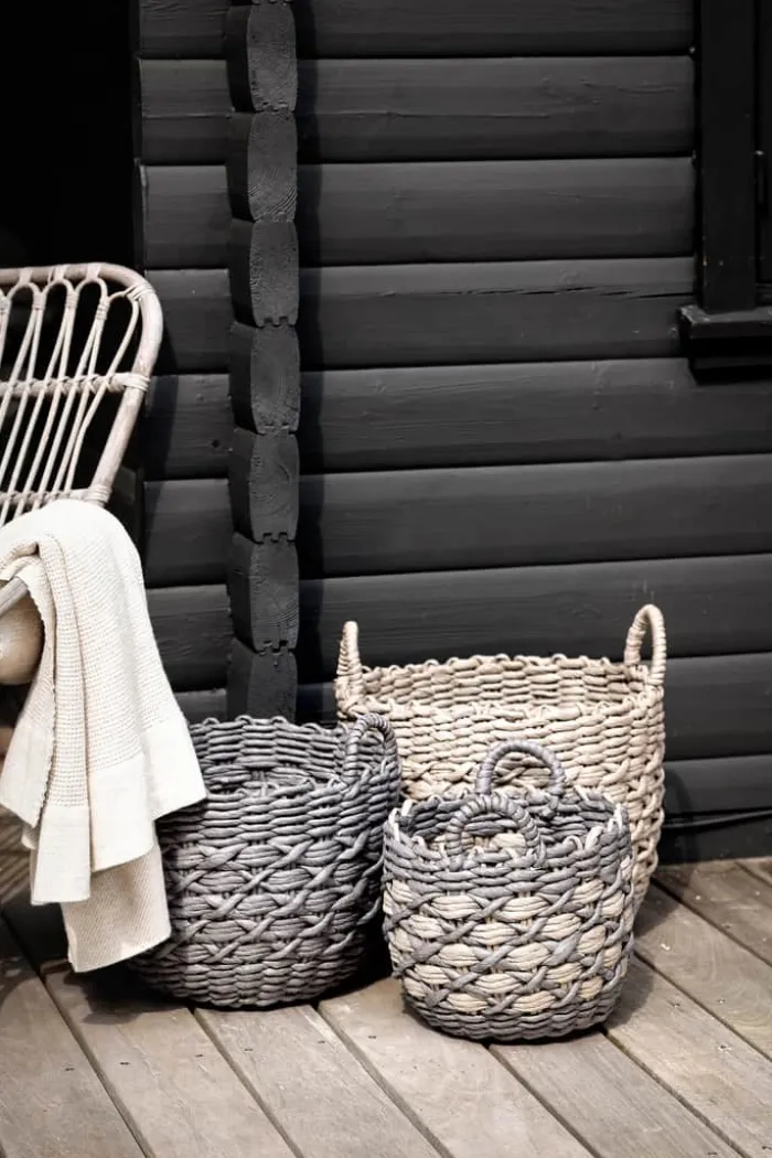 SKAGEN living Kurv Ø 31 x H 34 cm - Papirreb - Grå