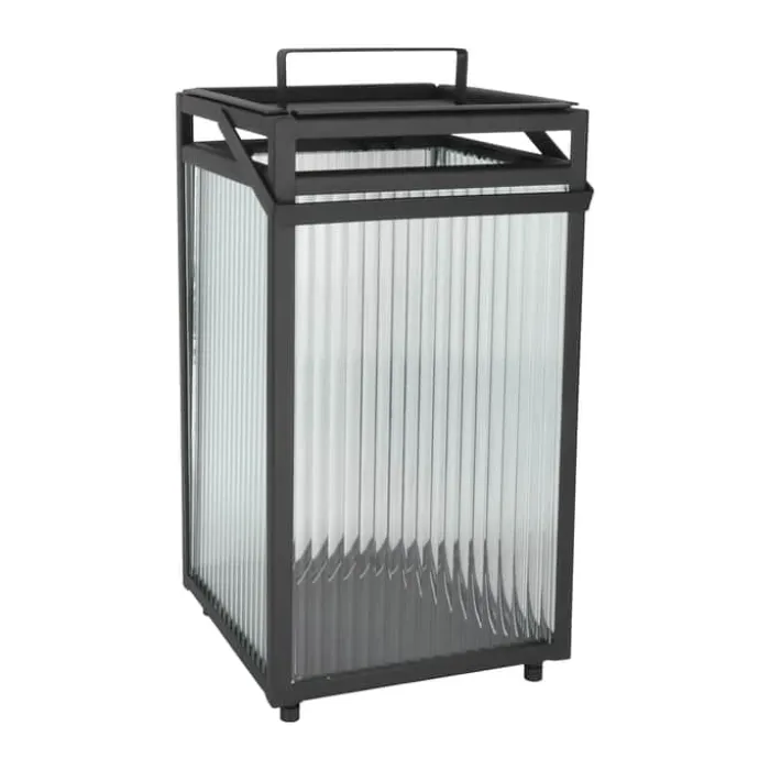 SKAGEN living Lanterne H 45 cm - Jern/glas - Sort
