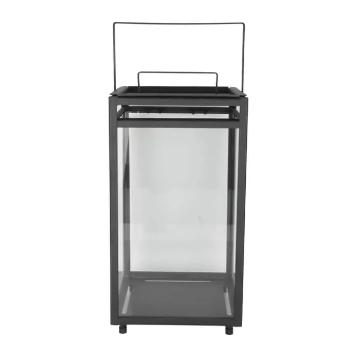 SKAGEN living Lanterne H 45 cm - Jern/glas - Sort