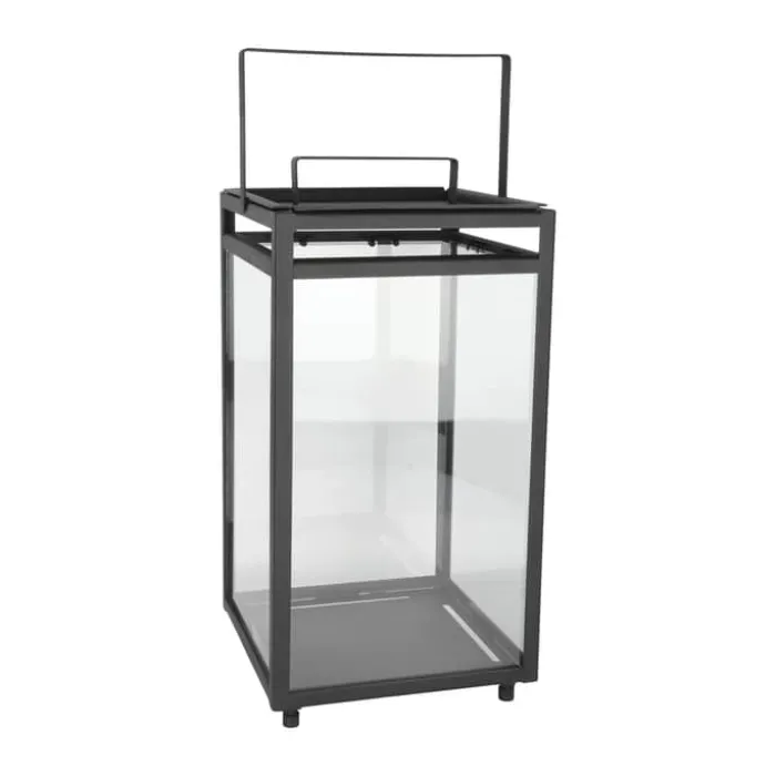 SKAGEN living Lanterne H 45 cm - Jern/glas - Sort