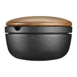 Skeppshult Swing Stor krydderikværn H 5,5 cm - Støbejern/valnød - Sort/træ