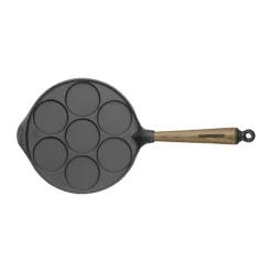 Skeppshult Valnød Blinispande Ø 23 cm - Støbejern/ valnød