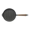 Skeppshult Valnød Grillpande Ø 25 cm - Støbejern/valnød