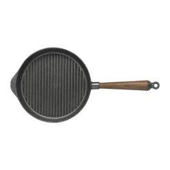 Skeppshult Valnød Grillpande Ø 25 cm - Støbejern/valnød