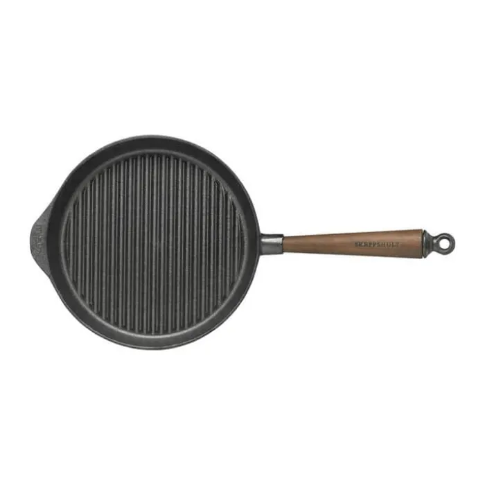 Skeppshult Valnød Grillpande Ø 25 cm - Støbejern/valnød