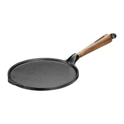 Skeppshult Valnød Pandekagepande Ø 23 cm - Støbejern/ valnød