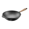 Skeppshult Valnød Wok Ø 32 cm - Støbejern/valnød