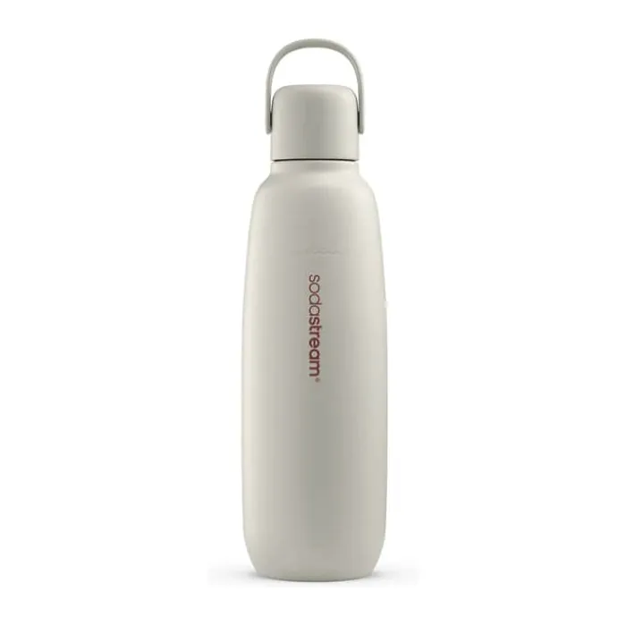 SodaStream Fizz&Go Drikkeflaske 0,9 liter - Rustfrit stål -Sand