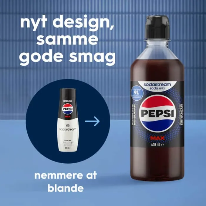 SodaStream Sirup - Pepsi Max 440 ml - Giver ca. 9 liter færdig drik.