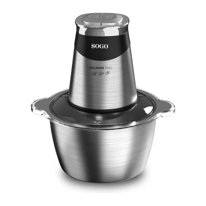Sogo Minihakker 1,8 liter - Inkl. tilbehør - Sølvfarvet