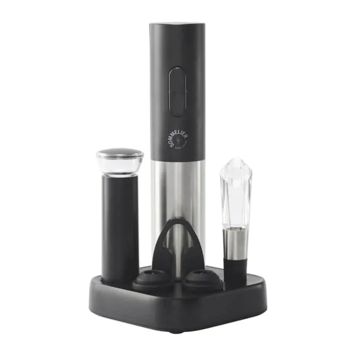 Sommelier by CASA Living Sommelier Vinsæt 6 dele + holder - Plastik - Sort