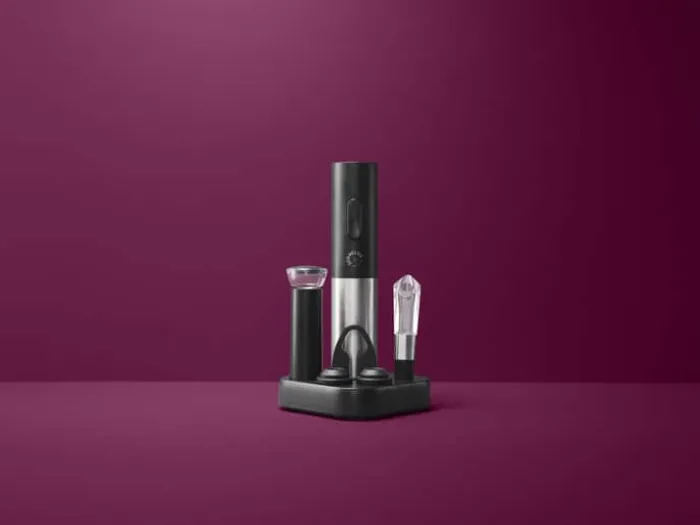 Sommelier by CASA Living Sommelier Vinsæt 6 dele + holder - Plastik - Sort