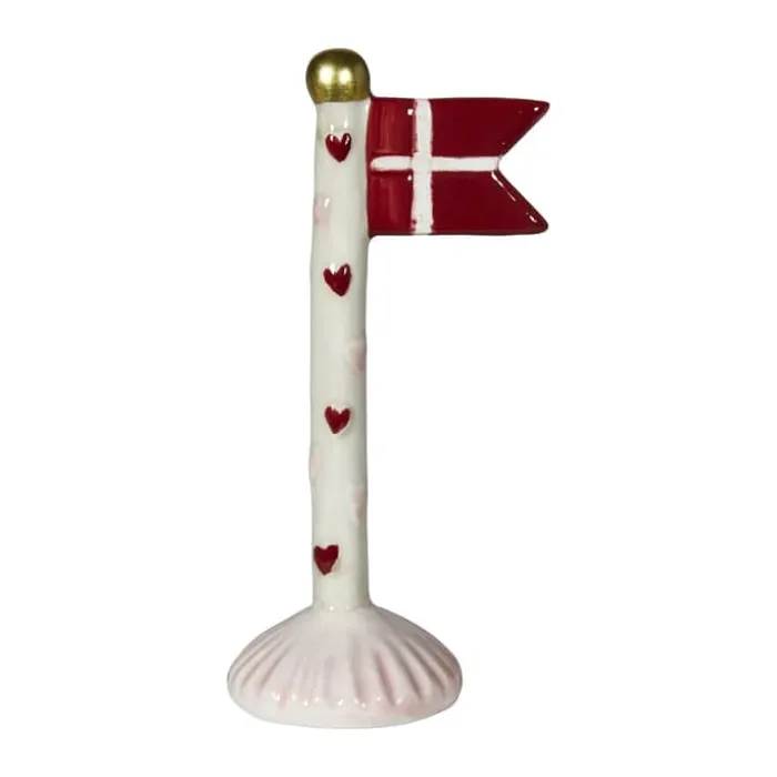 Speedtsberg Flag - Hjerter H 14 cm - Keramik - Multifarvet