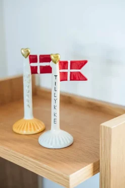 Speedtsberg Flag - Hurra H 14 cm - Keramik - Multifarvet