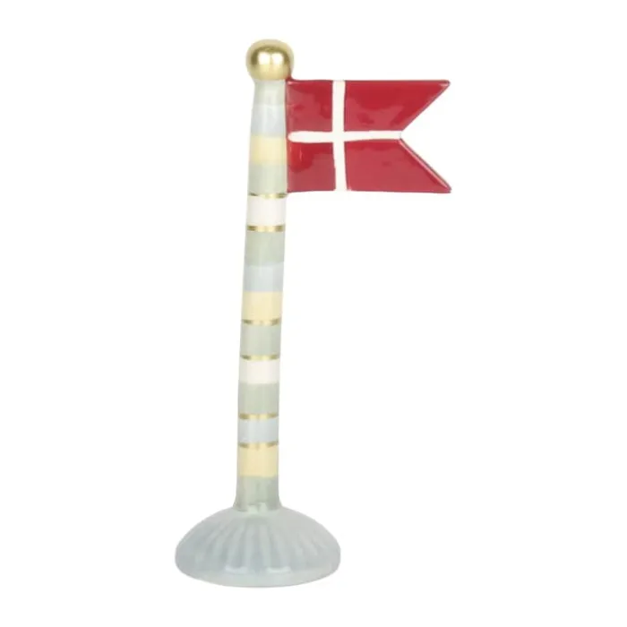 Speedtsberg Flag - Striber H 14 cm - Keramik - Multifarvet