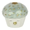 Speedtsberg Kertelysestage - Cupcake H 7 cm - Keramik - Hvid/aqua