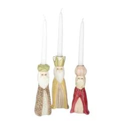 Speedtsberg Kronelysestage - Melchior H 14 cm - Keramik - Red/off white