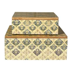 Speedtsberg Ornament Æske - 2 stk. MDF - Guldfarvet/sort