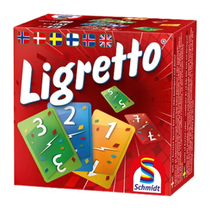 Spilbræt Kortspil - Ligretto 2-4 spillere - Rød