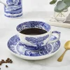 Spode Blue Italien Jumbokop m. underkop 56 cl - Porcelæn - Blå/hvid