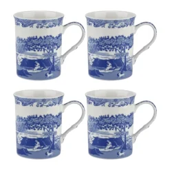 Spode Blue Italien Krus - 4 stk. 35 cl - Porcelæn - Multifarvet