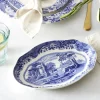 Spode Blue Italien Serveringsfad B 14 x L 21,5 cm - Porcelæn - Blå/hvid