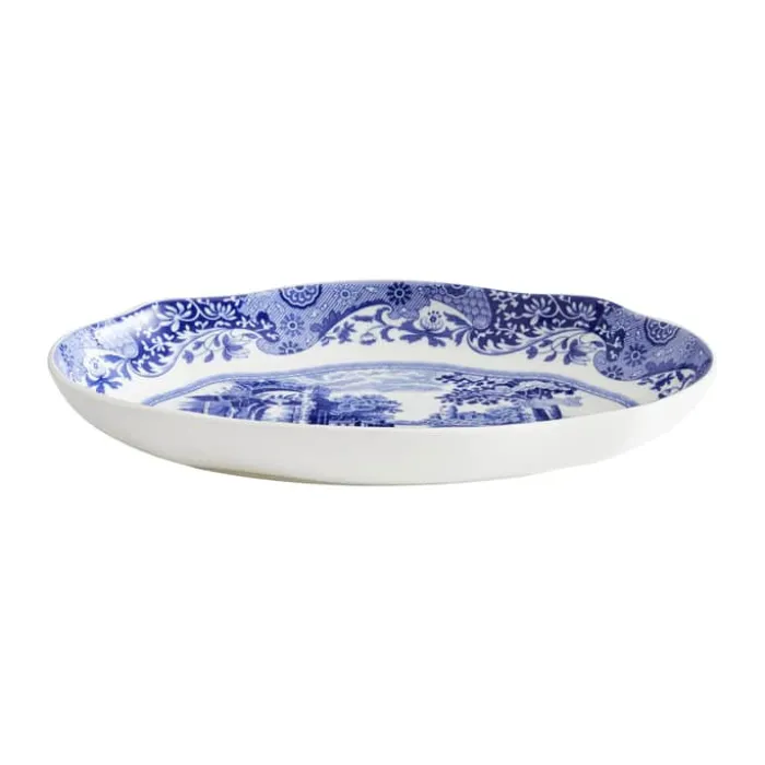 Spode Blue Italien Serveringsfad B 14 x L 21,5 cm - Porcelæn - Blå/hvid