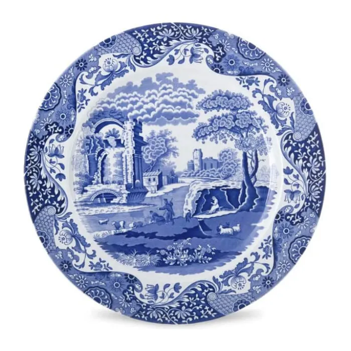 Spode Blue Italien Serveringsfad Ø 30 cm - Porcelæn - Blå/hvid