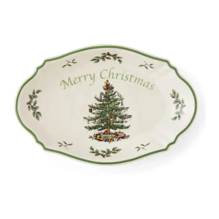 Spode Christmas Tree Fad B 18,3 x L 28 cm- Porcelæn - Hvid