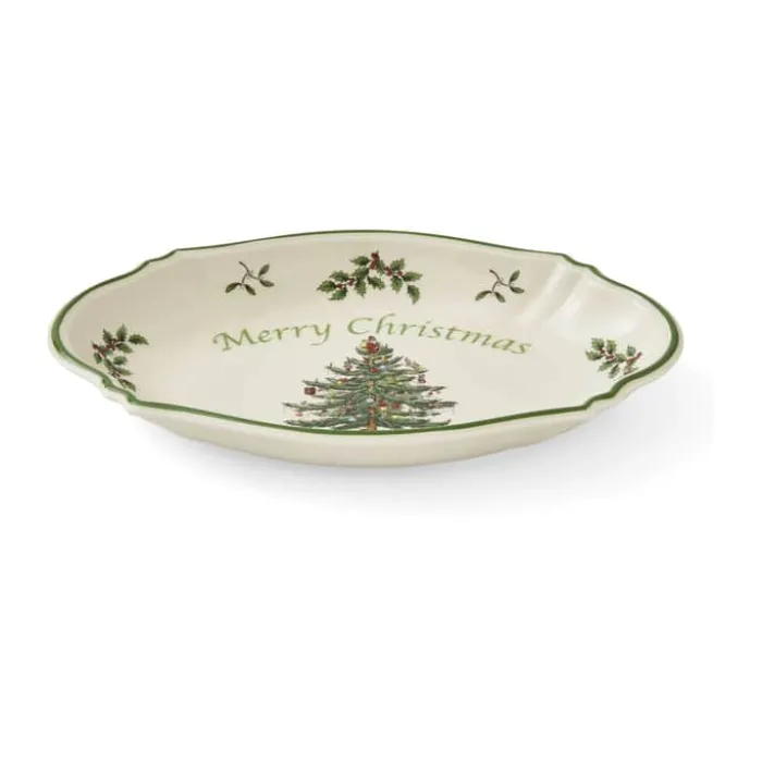 Spode Christmas Tree Fad B 18,3 x L 28 cm- Porcelæn - Hvid