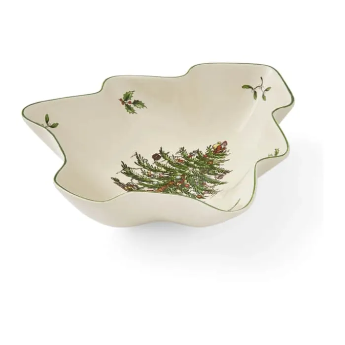 Spode Christmas Tree Fad B 17,8 x L 20,3 cm - Porcelæn - Hvid