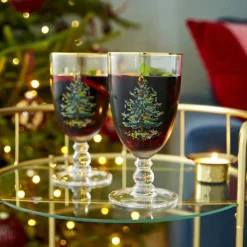 Spode Christmas Tree Gløgg Glas - 4 stk. 45 cl - Glas - Multifarvet