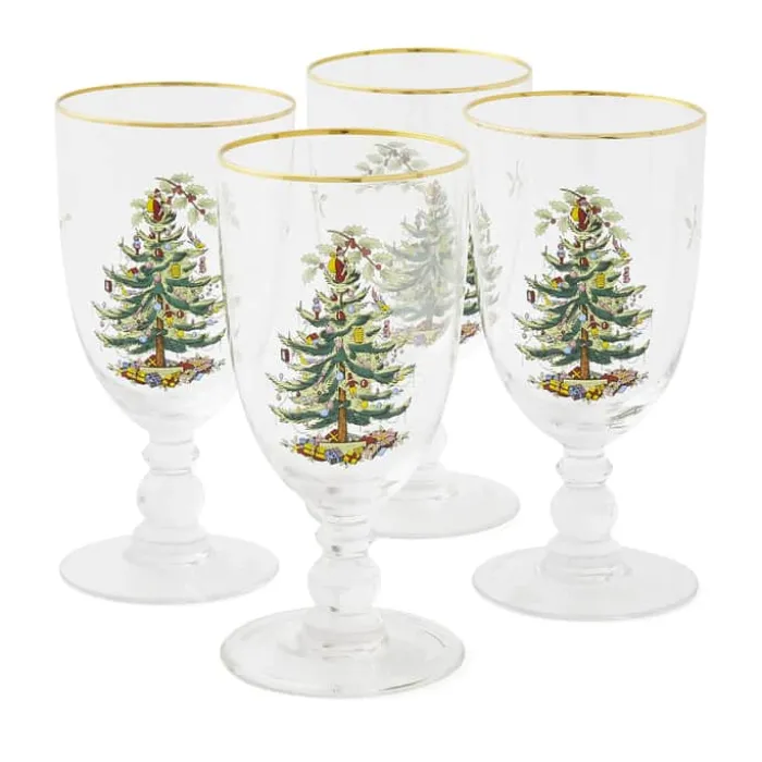 Spode Christmas Tree Gløgg Glas - 4 stk. 45 cl - Glas - Multifarvet