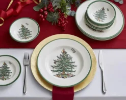 Spode Christmas Tree Middagstallerken Ø 27,5 cm - Porcelæn - Hvid