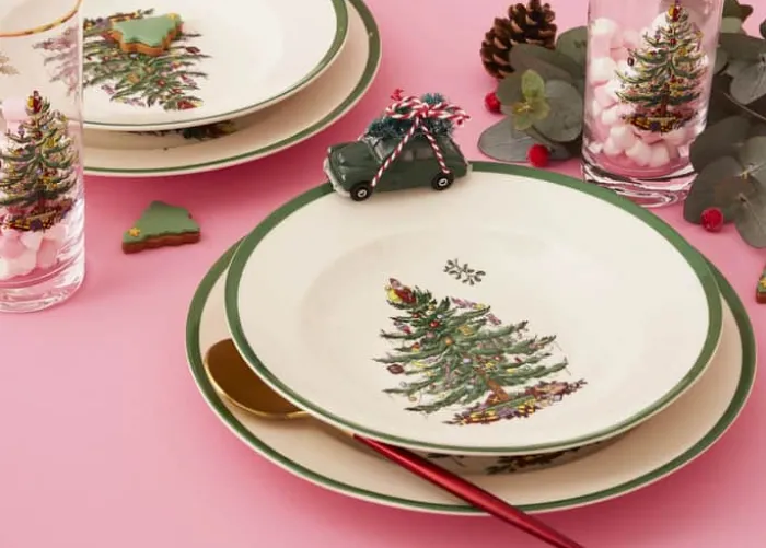 Spode Christmas Tree Suppeskål Ø 23 cm - Porcelæn - Hvid