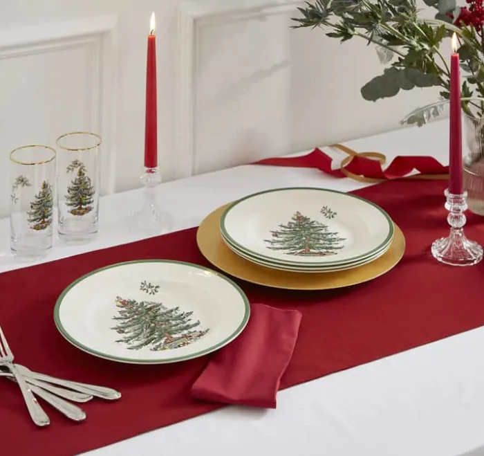 Spode Christmas Tree Tallerken Ø 19,7 cm - Porcelæn - Hvid