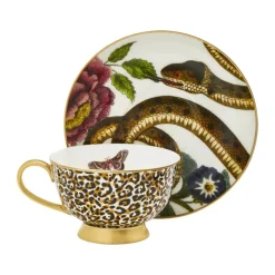 Spode Creatures Of Curiosity Tekop m. underkop 20 cl - Porcelæn - Multifarvet