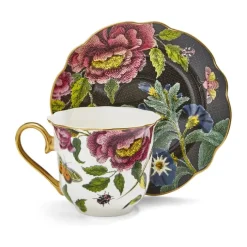 Spode Creatures Of Curiosity Tekop m. underkop 25 cl - Porcelæn - Multifarvet