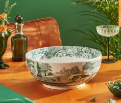 Spode Heritage Green Italian Skål Ø 26,5 cm - Porcelæn - Grøn