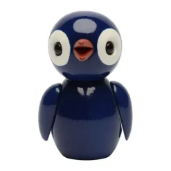 Spring Copenhagen Fugl - Dazzling Dark Blue H 6,5 cm - Certificeret bøgetræ - Mørkeblå