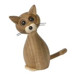 Spring Copenhagen Kat Lucky H 15,1 cm - Egetræ