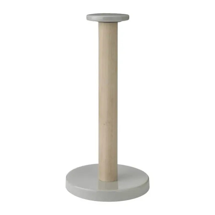 Stelton Emma Køkkenrulleholder Ø 13,5 cm - Stentøj/bøgetræ - Grå